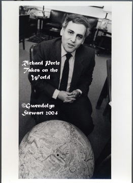 Photograph of RICHARD PERLE by GWENDOLYN STEWART c. 2013;
All Rights Reserved